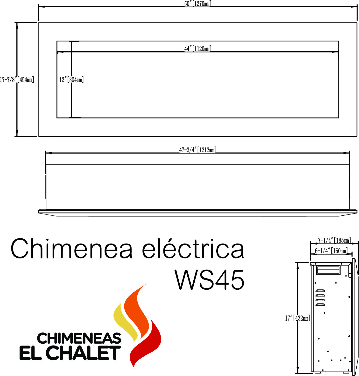 chimenea eléctrica ws45