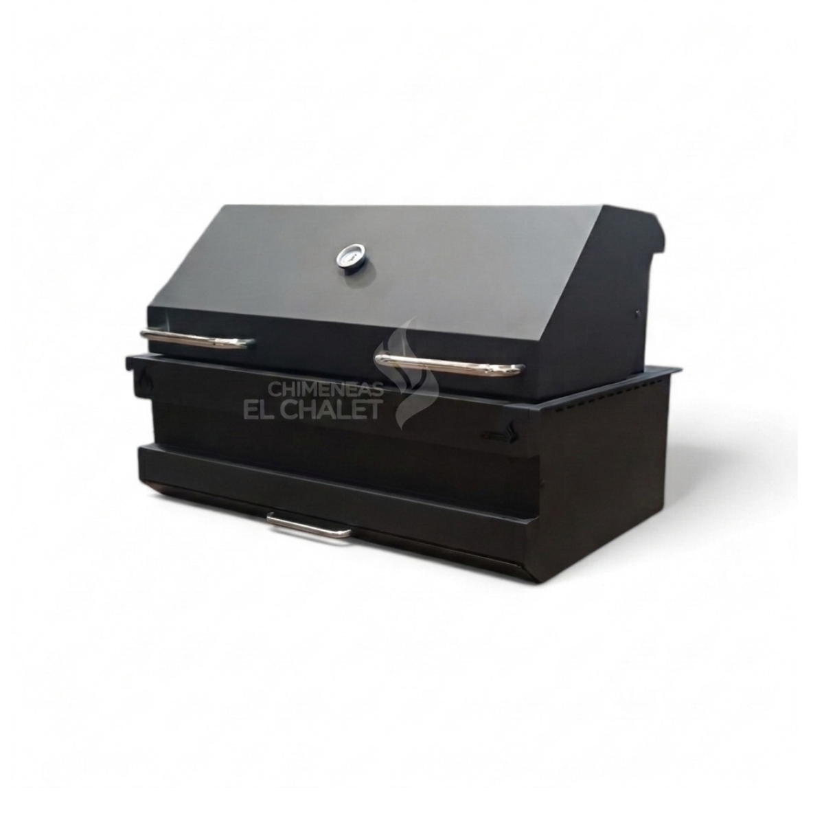 asador carbon leña empotrable negro color 2026 spett empotrar chimeneas el chalet