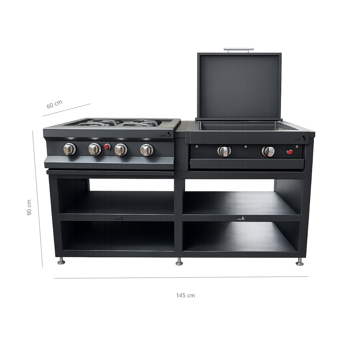 asador gas estufa economica mueble cocina chimeneas el chalet