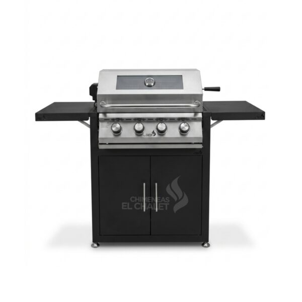 bbq de gas con mueble sencillo