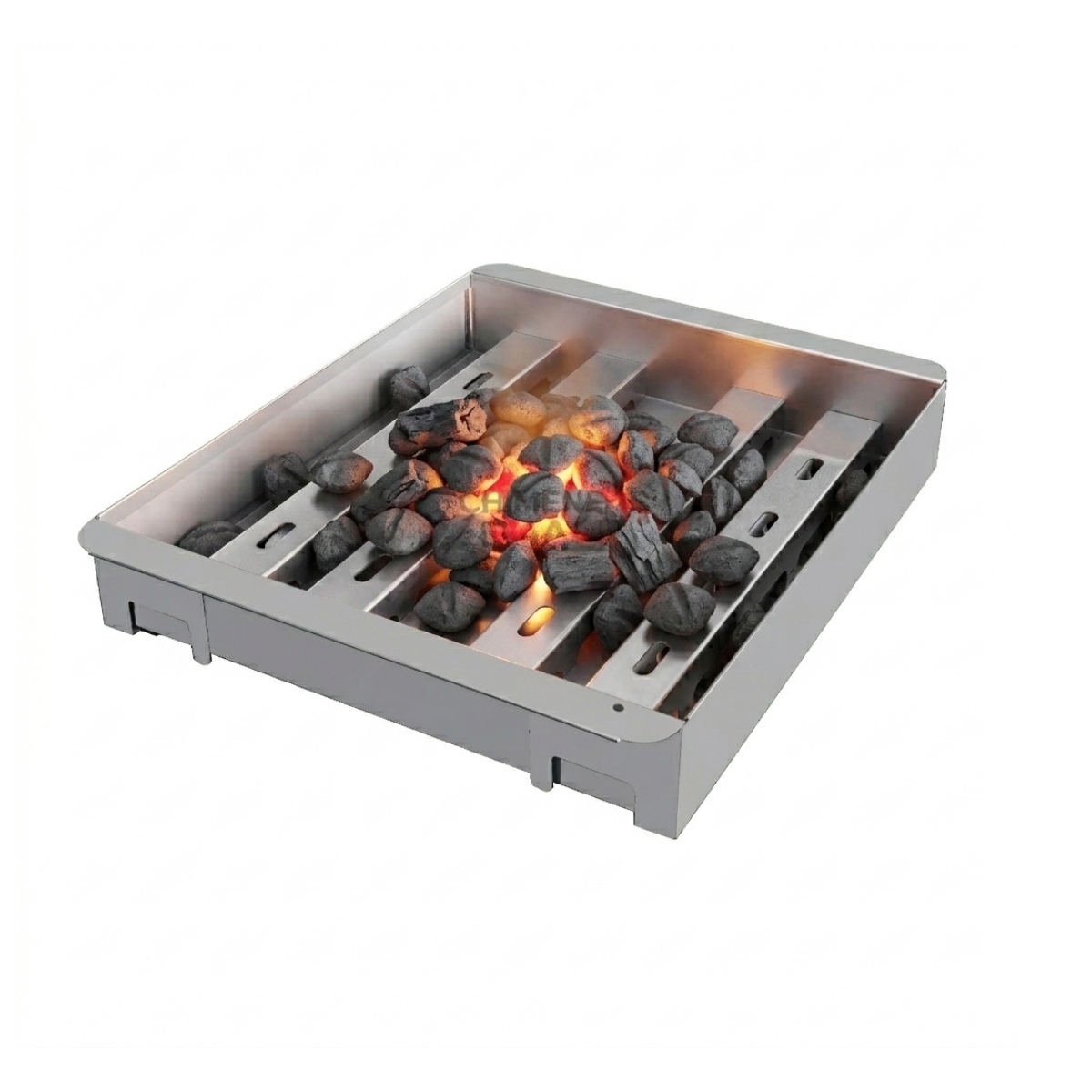 bandeja carbon para bbq de gas chimeneas el chalet