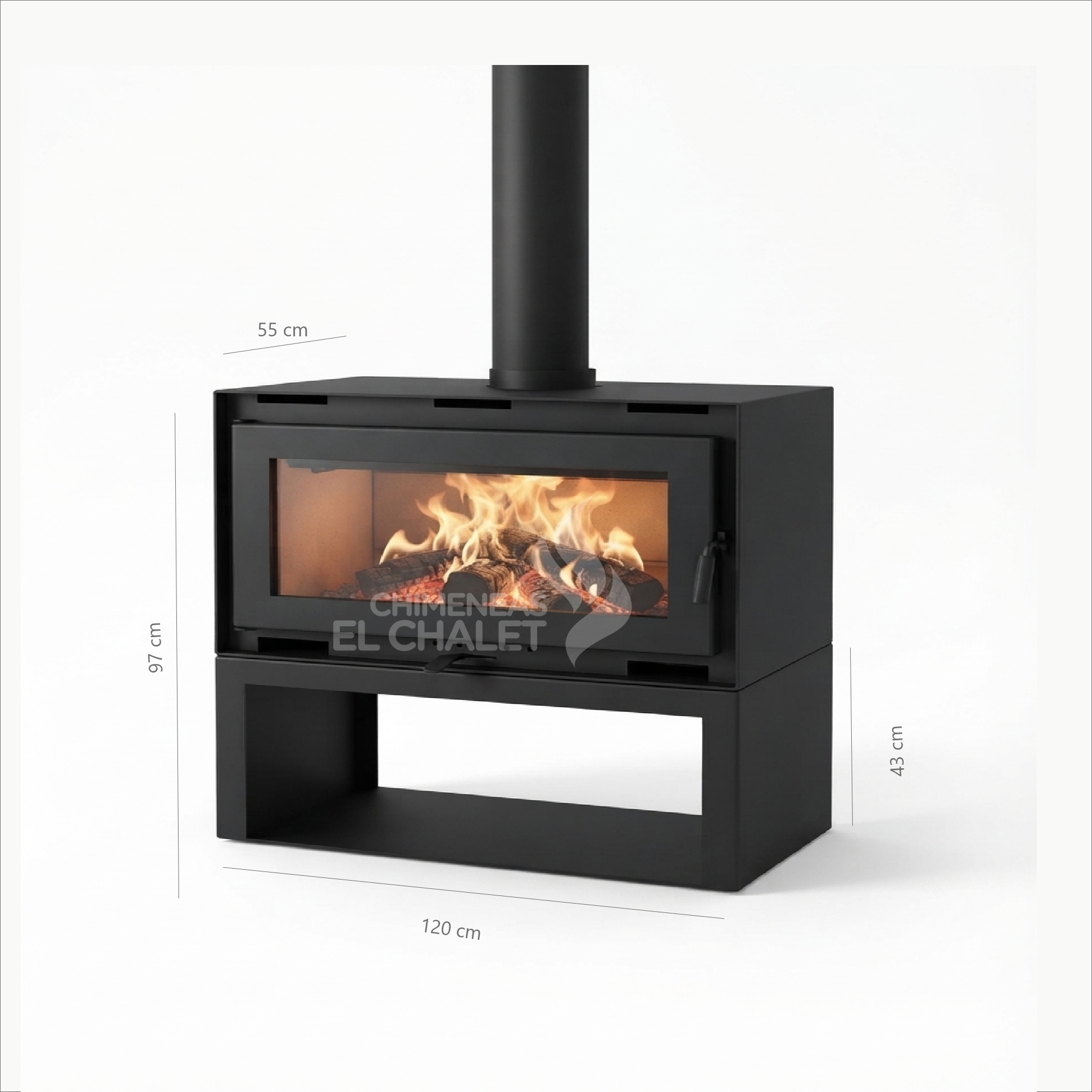 chimene lena doble combustión 1200 f chimeneas el chalet 2027 – 2