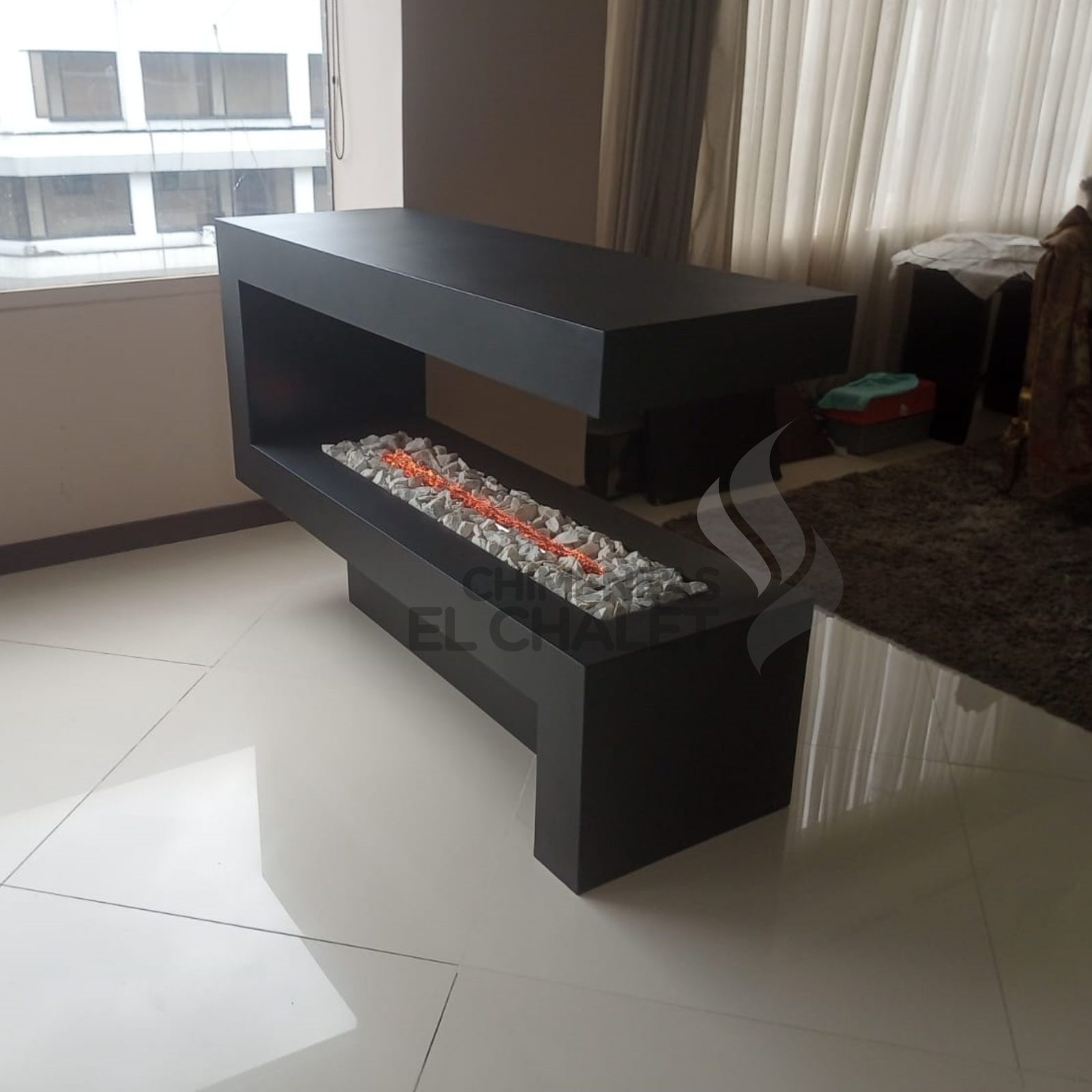 chimenea gas obi dos ambientes