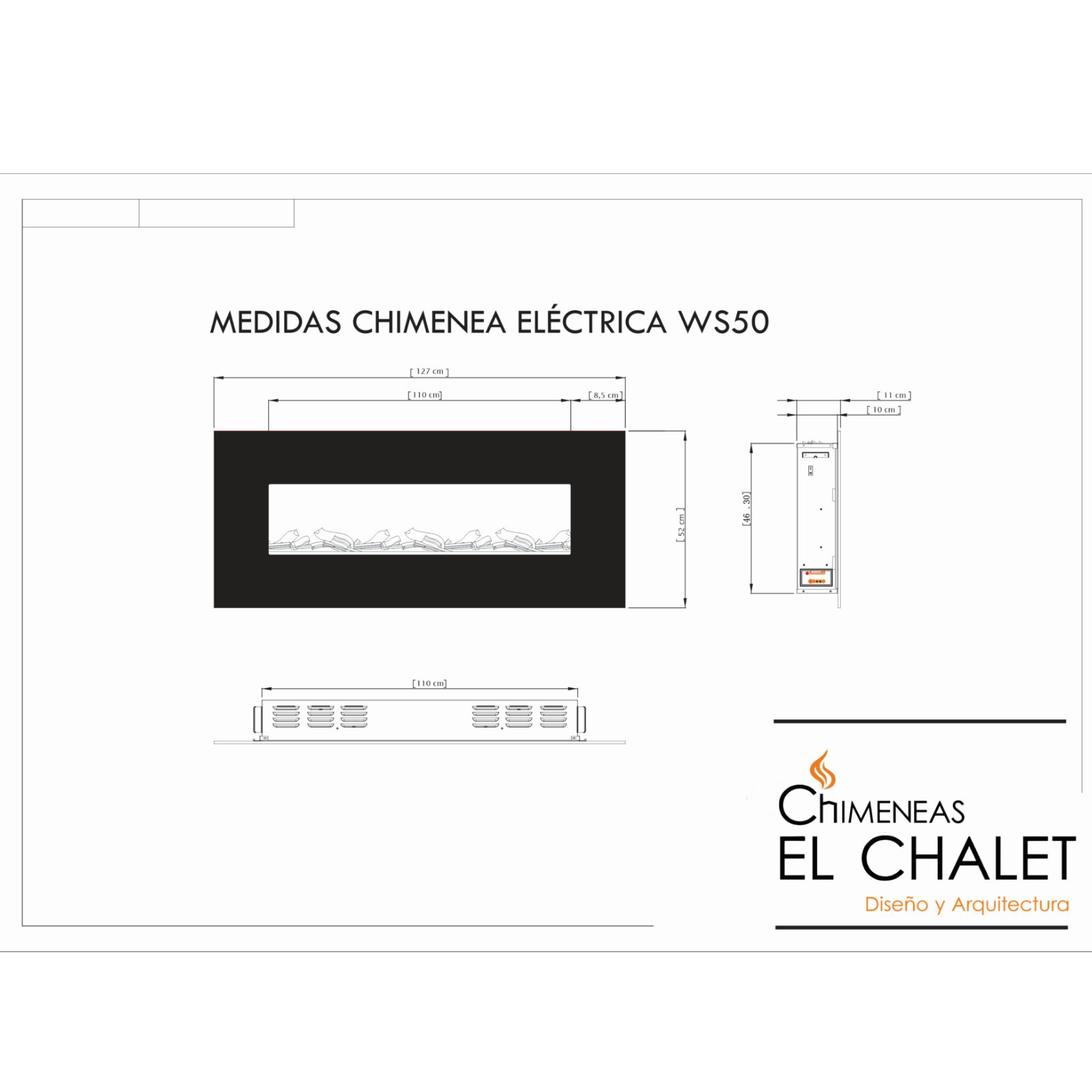 chimenea eléctrica ws50