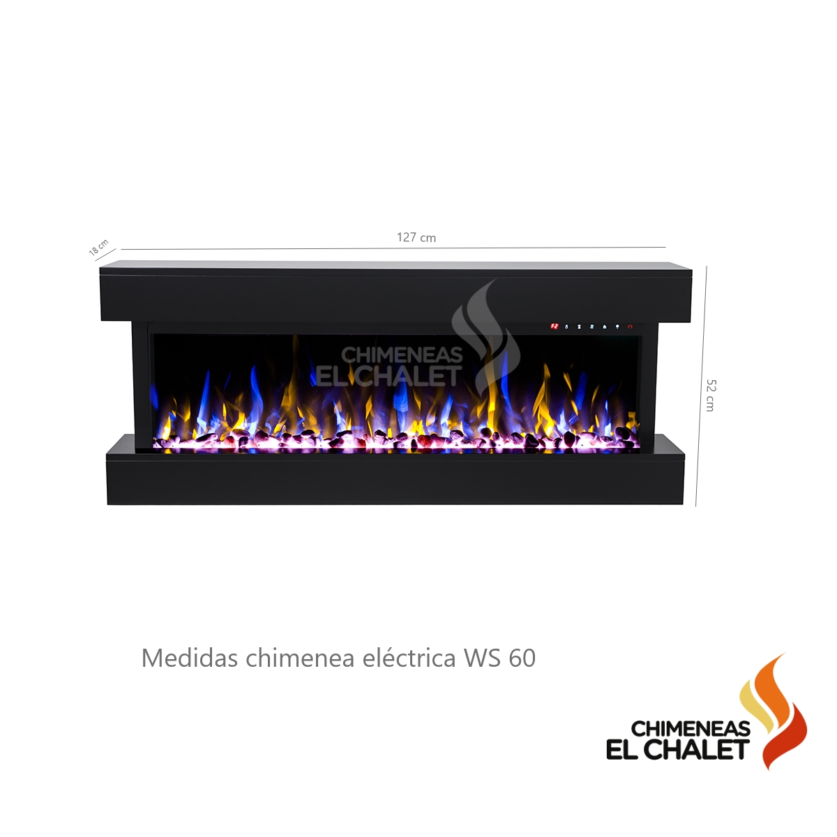 chimenea electrica medidas ws 60 chimeneas el chalet eficiente economica – 7