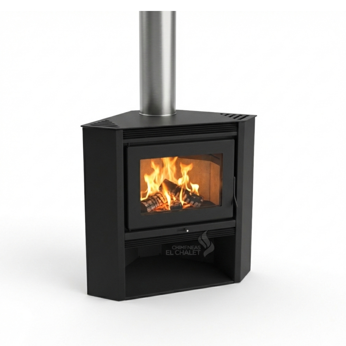 chimenea lena esquinera chimeneas el chalet combustion eficiente
